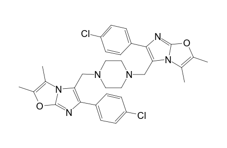 Bis-1,4-[(6'-(4"-chlorophenyl)-2',3'-dimethyl-5'-imidazo[2,1-b]oxazolyl)methyl]piperazine