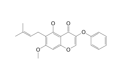 5-HYDROXY-7-METHOXY-6-(METHYLBUT-2-ENYL)-3-PHENOXY-CHROMEN-4-ONE