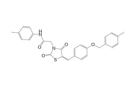 2-((5E)-5-{4-[(4-methylbenzyl)oxy]benzylidene}-2,4-dioxo-1,3-thiazolidin-3-yl)-N-(4-methylphenyl)acetamide