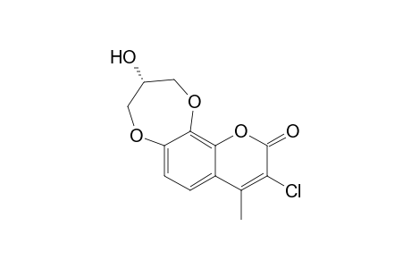 3-Chloro-9-hydroxy-4-methyl-7,10-dioxano[3,2-h]coumarin