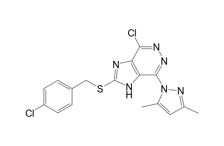4-chloranyl-2-[(4-chlorophenyl)methylsulfanyl]-7-(3,5-dimethylpyrazol-1-yl)-1H-imidazo[4,5-d]pyridazine