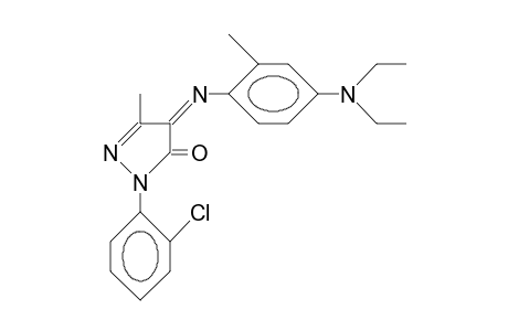 1-(2-Chloro-phenyl)-4-(4-N,N-diethylamino-2-tolylimino)-3-methyl-2-pyrazolin-5-one