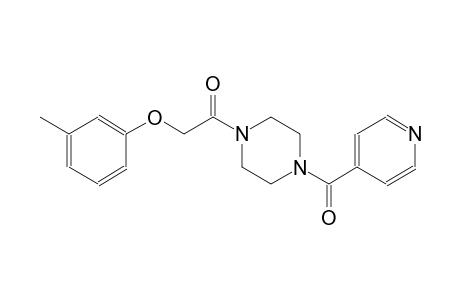 piperazine, 1-[(3-methylphenoxy)acetyl]-4-(4-pyridinylcarbonyl)-