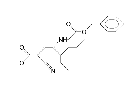 Methyl-E-3-(5-(benzyloxy)-carbonyl)-3,4-diethyl-pyrrol-2-yl-2-cyanopropenoate