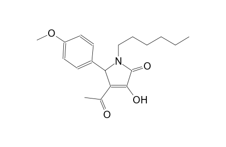 4-acetyl-1-hexyl-3-hydroxy-5-(4-methoxyphenyl)-1,5-dihydro-2H-pyrrol-2-one