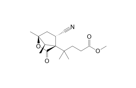 4-(5'.alpha.-Cyano-1'.beta.,7'.beta.-dimethyl-3'-oxo-2'-oxabicyclo[2.2.1]hept-4'.beta.-yl)-4-methylpentanoic acid methyl ester