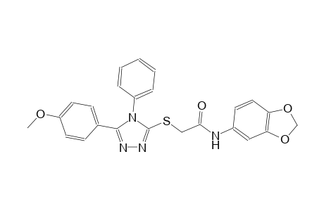 N-(1,3-benzodioxol-5-yl)-2-{[5-(4-methoxyphenyl)-4-phenyl-4H-1,2,4-triazol-3-yl]sulfanyl}acetamide