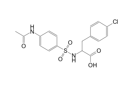 (2R)-2-({[4-(acetylamino)phenyl]sulfonyl}amino)-3-(4-chlorophenyl)propanoic acid