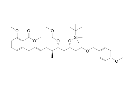 2-[(E,5S,6R,8R)-8-[tert-butyl(dimethyl)silyl]oxy-6-(methoxymethoxy)-10-[(4-methoxyphenyl)methoxy]-5-methyldec-2-enyl]-6-methoxybenzoic acid methyl ester