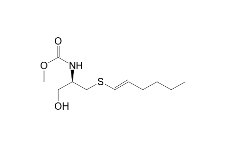 Carbamic acid, [2-(1-hexenylthio)-1-(hydroxymethyl)ethyl]-, methyl ester, [R-(E)]-