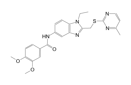 benzamide, N-[1-ethyl-2-[[(4-methyl-2-pyrimidinyl)thio]methyl]-1H-benzimidazol-5-yl]-3,4-dimethoxy-