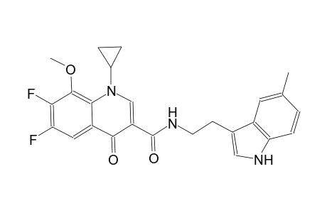 3-quinolinecarboxamide, 1-cyclopropyl-6,7-difluoro-1,4-dihydro-8-methoxy-N-[2-(5-methyl-1H-indol-3-yl)ethyl]-4-oxo-