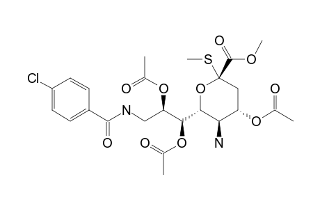 METHYL_(METHYL_5-AMINO-4,7,8-TRI-O-ACETYL-9-(4-CHLOROBENZAMIDO)-3,5,9-TRIDEOXY-2-THIO-D-GLYCERO-ALPHA-D-GALACTO-2-NONULOPYRANOSID)-ONATE