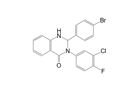 2-(4-bromophenyl)-3-(3-chloro-4-fluorophenyl)-2,3-dihydro-4(1H)-quinazolinone