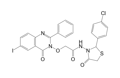 N-(2-(4-Chlorophenyl)-4-oxothiazolidin-3-yl)-2-(6-iodo-4-oxo-2-phenylquinazolin-3(4H)-yloxy)acetamide