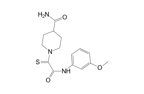 Piperidine-4-carboxamide, 1-[2-(3-methoxyphenylamino)-2-oxo-1-thioxo]-