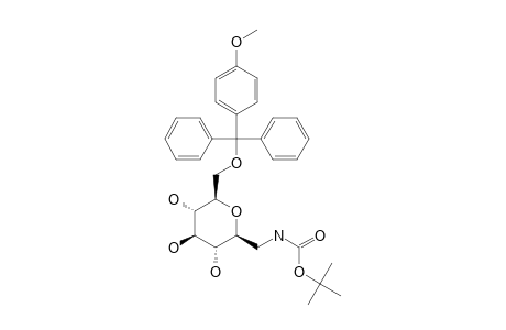 TERT.-BUTYLOXYCARBONYL-N-(6-O-(4-METHOXYTRITYL)-BETA-D-GLUCOPYRANOSYL)-METHYLAMINE