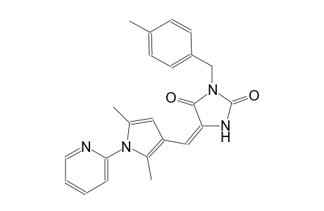 (5E)-5-{[2,5-dimethyl-1-(2-pyridinyl)-1H-pyrrol-3-yl]methylene}-3-(4-methylbenzyl)-2,4-imidazolidinedione