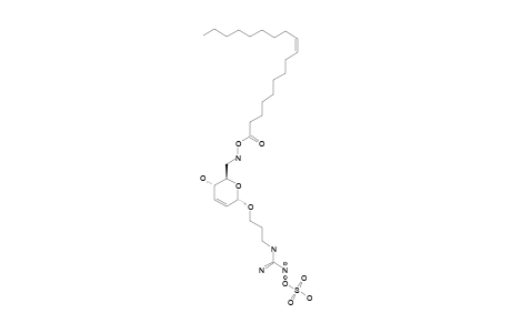 OCTADEC-9-ENOIC-ACID-[6-(3-GUANIDINO-PROPOXY)-3-HYDROXY-3,6-DIHYDRO-2H-PYRAN-2-YLMETHYL]-AMIDE-HYDROGEN-SULFATE