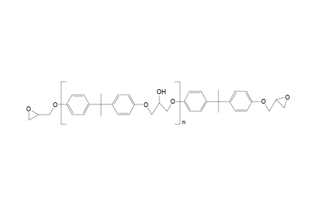 Epoxy resin based on bisphenol a, approximate structure