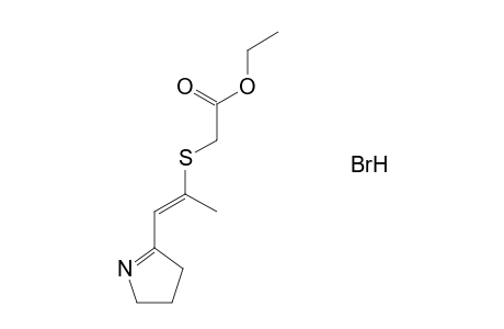 ACETIC ACID, [[2-(3,4-DIHYDRO-2H-PYRROL-5-YL)-1-METHYLETHENYL]THIO]-, ETHYL ESTER, HYDROBROMIDE