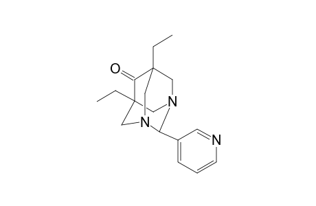 1,3-Diazatricyclo[3.3.1.1(3,7)]decan-6-one, 5,7-diethyl-2-(pyridin-3-yl)-