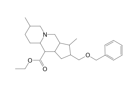 Ethyl 4,12-Dimethyl-5-benzyloxymethyl-1-azatricyclo[7.4.0.0(3,7)]tridecane-8-carboxylate