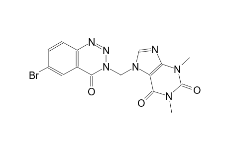 1H-purine-2,6-dione, 7-[(6-bromo-4-oxo-1,2,3-benzotriazin-3(4H)-yl)methyl]-3,7-dihydro-1,3-dimethyl-