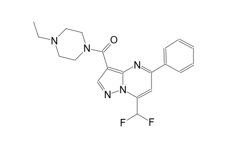 7-(difluoromethyl)-3-[(4-ethyl-1-piperazinyl)carbonyl]-5-phenylpyrazolo[1,5-a]pyrimidine