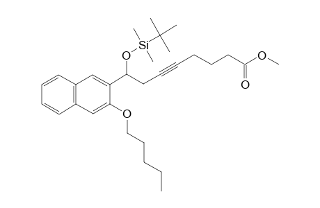 METHYL-8-(TERT.-BUTYLDIMETHYLSILANYLOXY)-8-(3-PENTYLOXY-NAPHTHALEN-2-YL)-OCT-5-YNOATE