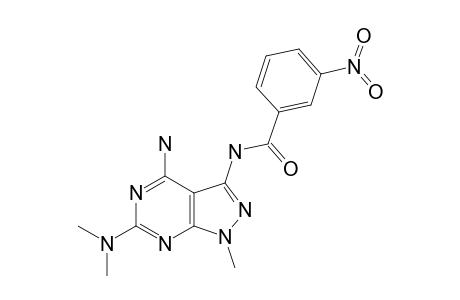 4-AMINO-6-DIMETHYLAMINO-1-METHYL-3-[(3-NITROBENZOYL)-AMINO]-PYRAZOLO-[3,4-D]-PYRIMIDINE