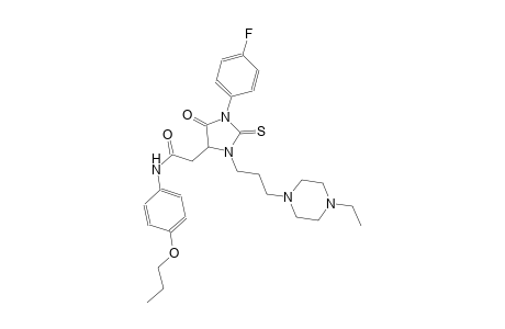 4-imidazolidineacetamide, 3-[3-(4-ethyl-1-piperazinyl)propyl]-1-(4-fluorophenyl)-5-oxo-N-(4-propoxyphenyl)-2-thioxo-