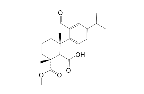 2-(2'-Formyl-4'-isopropylphenyl)-6-(methoxycarbonyl)-2,6-dimethylcyclohexane-1-carboxylic acid