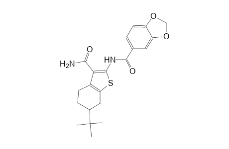 N-[3-(aminocarbonyl)-6-tert-butyl-4,5,6,7-tetrahydro-1-benzothien-2-yl]-1,3-benzodioxole-5-carboxamide