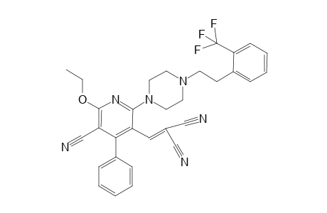 3-Cyano-2-ethoxy-5-(2,2-dicyanovinyl)-6-{N-4-[2-trifluoromethylphenethyl]piperazinyl}-4-phenylpyridine