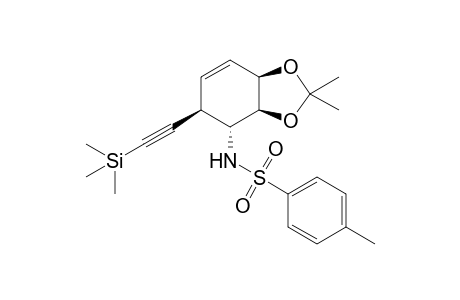 N-[(1R,2R,5R,6S)-2'-(Trimethylsilylethynyl)-5',6'-(isopropylidenedioxy)cyclohex-3'-en-1'-yl]-4-methylbenzene-sulfonamide-