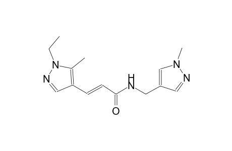 (2E)-3-(1-ethyl-5-methyl-1H-pyrazol-4-yl)-N-[(1-methyl-1H-pyrazol-4-yl)methyl]-2-propenamide