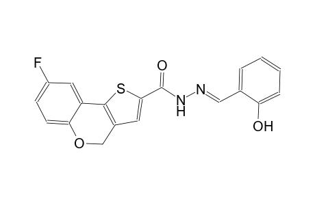 8-fluoro-N'-[(E)-(2-hydroxyphenyl)methylidene]-4H-thieno[3,2-c]chromene-2-carbohydrazide