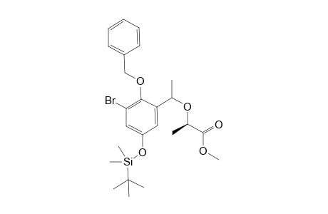 (R)-Methyl 2-{2'-(benzyloxy)-3'-bromo-5'-[(t-butyldimethylsilyl)oxy]-..alpha.'.-methylbenzyloxy}-propanoate