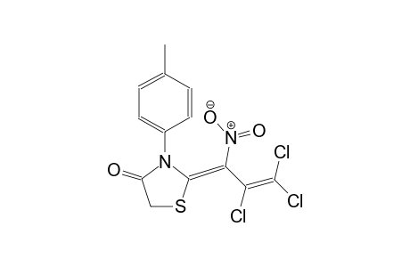 (2E)-3-(4-methylphenyl)-2-(2,3,3-trichloro-1-nitro-2-propenylidene)-1,3-thiazolidin-4-one
