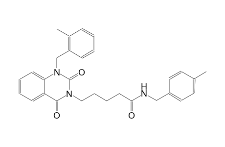 N-(4-methylbenzyl)-5-(1-(2-methylbenzyl)-2,4-dioxo-1,4-dihydro-3(2H)-quinazolinyl)pentanamide