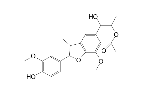 7-Methoxy-3-methyl-2-(4-hydroxy-3-methoxyphenyl)-5-(1-hydroxy-2-acetoxypropyl)benzofuran