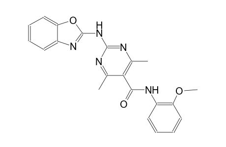 2-(1,3-benzoxazol-2-ylamino)-N-(2-methoxyphenyl)-4,6-dimethyl-5-pyrimidinecarboxamide