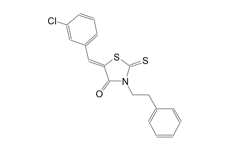 (5Z)-5-(3-chlorobenzylidene)-3-(2-phenylethyl)-2-thioxo-1,3-thiazolidin-4-one