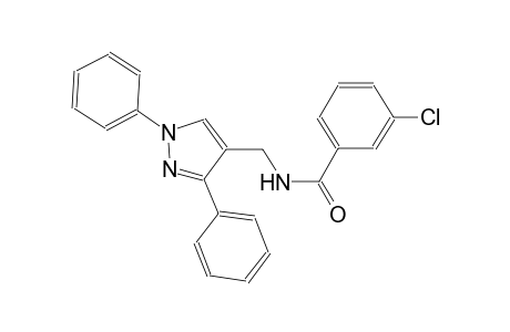 3-chloro-N-[(1,3-diphenyl-1H-pyrazol-4-yl)methyl]benzamide