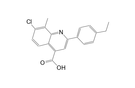 7-chloro-2-(4-ethylphenyl)-8-methyl-4-quinolinecarboxylic acid