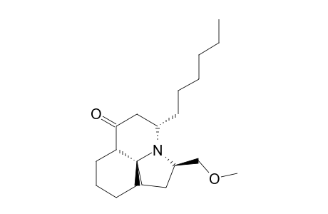 CYLINDRICINE-D;REL-(3R,4R,5S,7AR,11AR)-5-HEXYL-3-METHOXYMETHYLPERHYDROPYRROLO-[2,1-J]-QUINOLIN-7-ONE