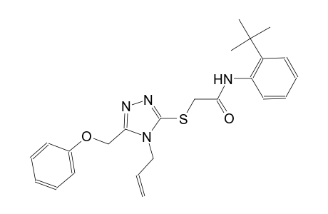 2-{[4-allyl-5-(phenoxymethyl)-4H-1,2,4-triazol-3-yl]sulfanyl}-N-(2-tert-butylphenyl)acetamide
