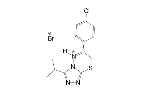 7H-[1,2,4]triazolo[3,4-b][1,3,4]thiadiazinium, 6-(4-chlorophenyl)-3-(1-methylethyl)-, bromide
