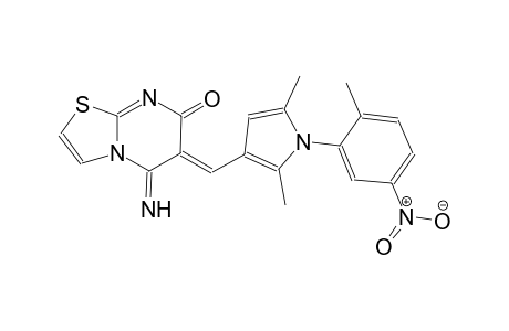 (6Z)-6-{[2,5-dimethyl-1-(2-methyl-5-nitrophenyl)-1H-pyrrol-3-yl]methylene}-5-imino-5,6-dihydro-7H-[1,3]thiazolo[3,2-a]pyrimidin-7-one
